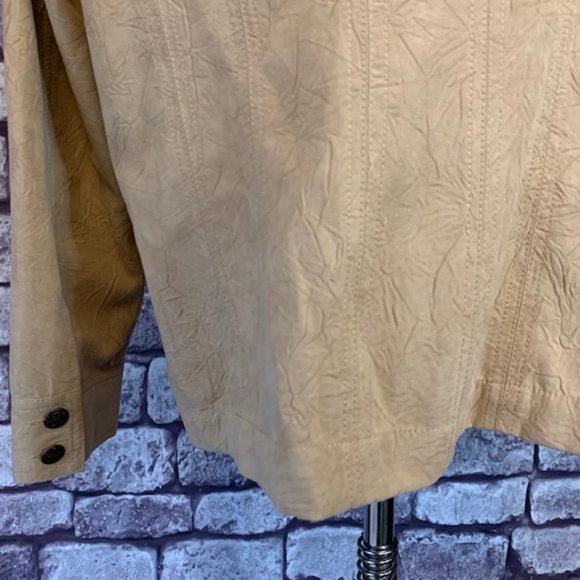 Chico's Size XL Tan Button Down Jacket - Picture 11 of 12
